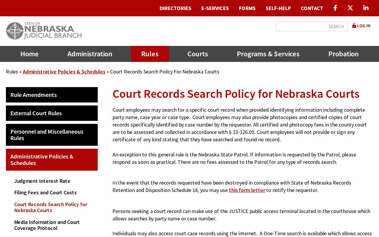 Hayes court records clerk search and copy policy