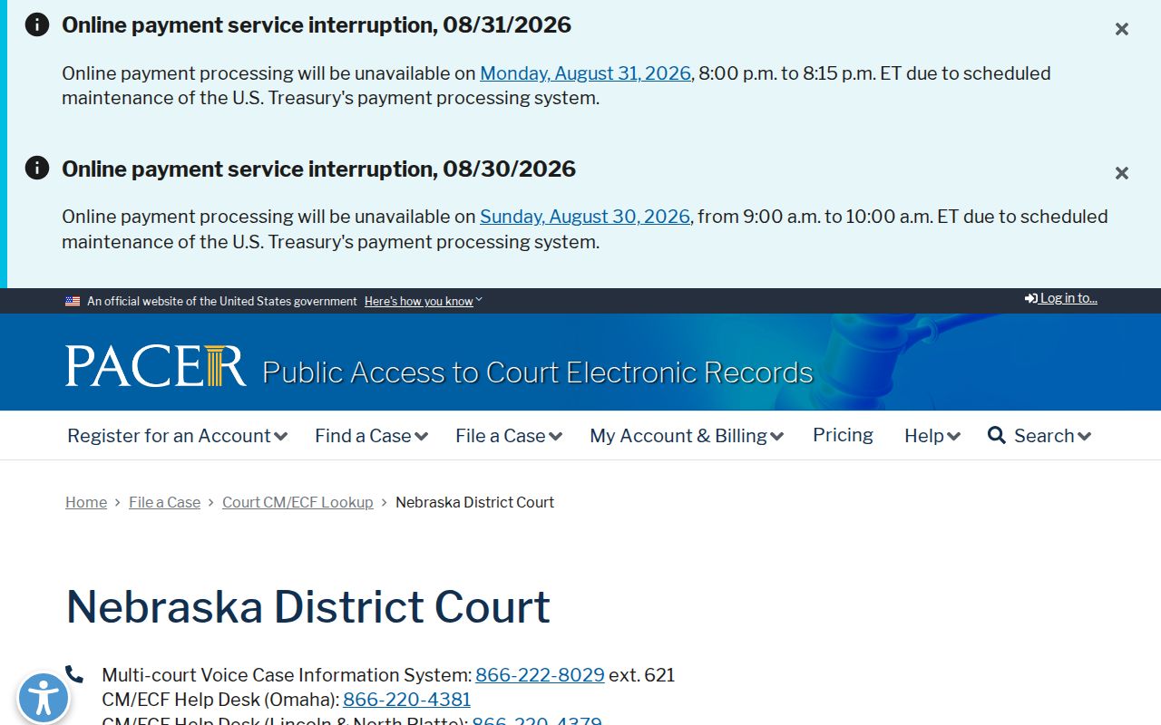 Hayes court records federal court lookup