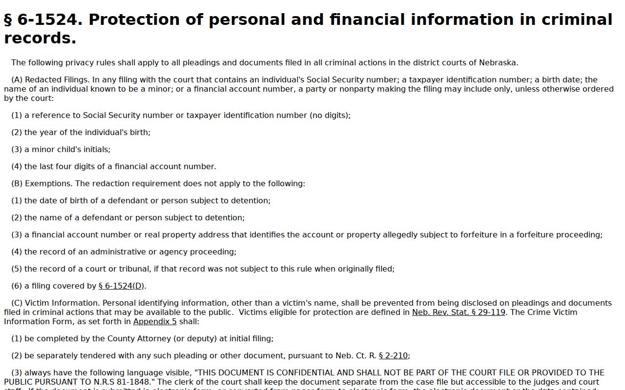 Hayes criminal court docket privacy and criminal record access material