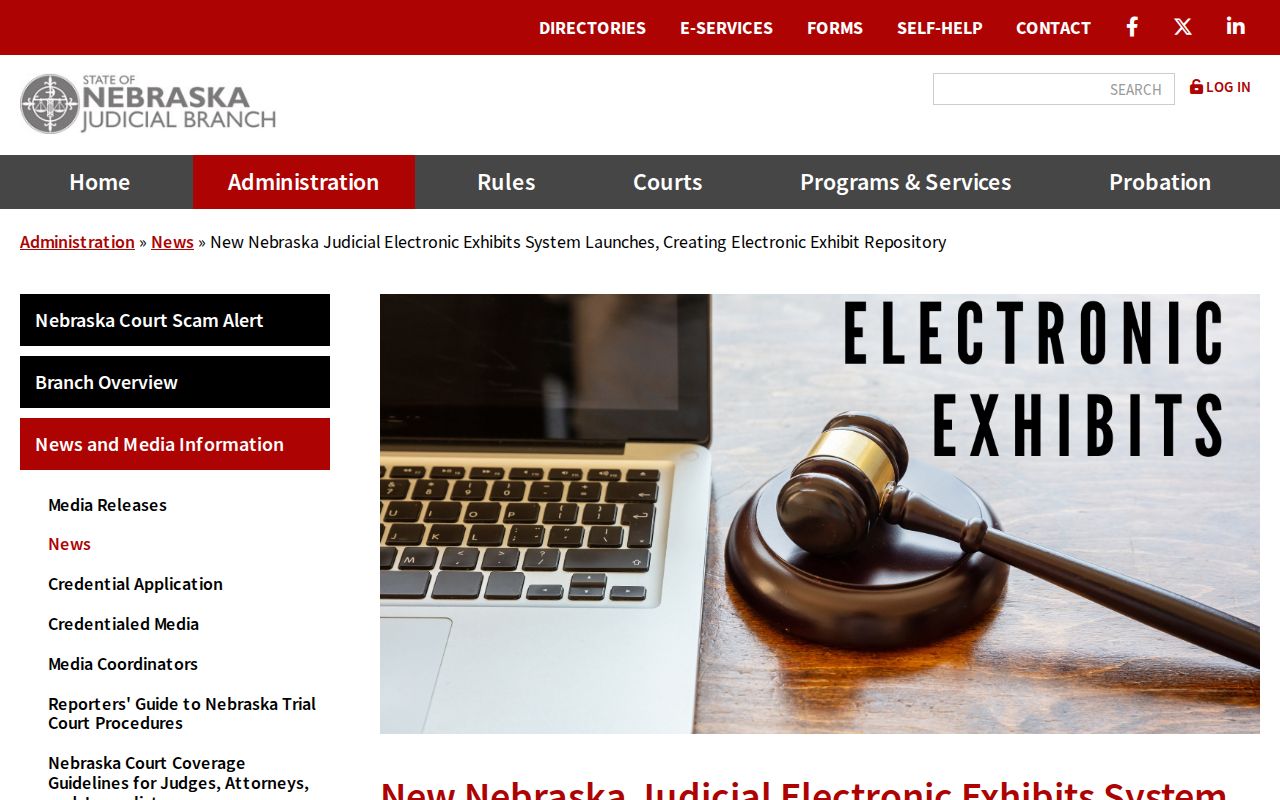 Hayes criminal court docket electronic exhibits system notice