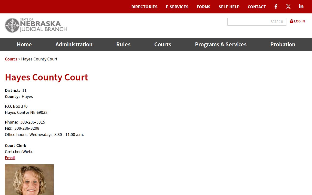 Hayes County court docket County Court contact information