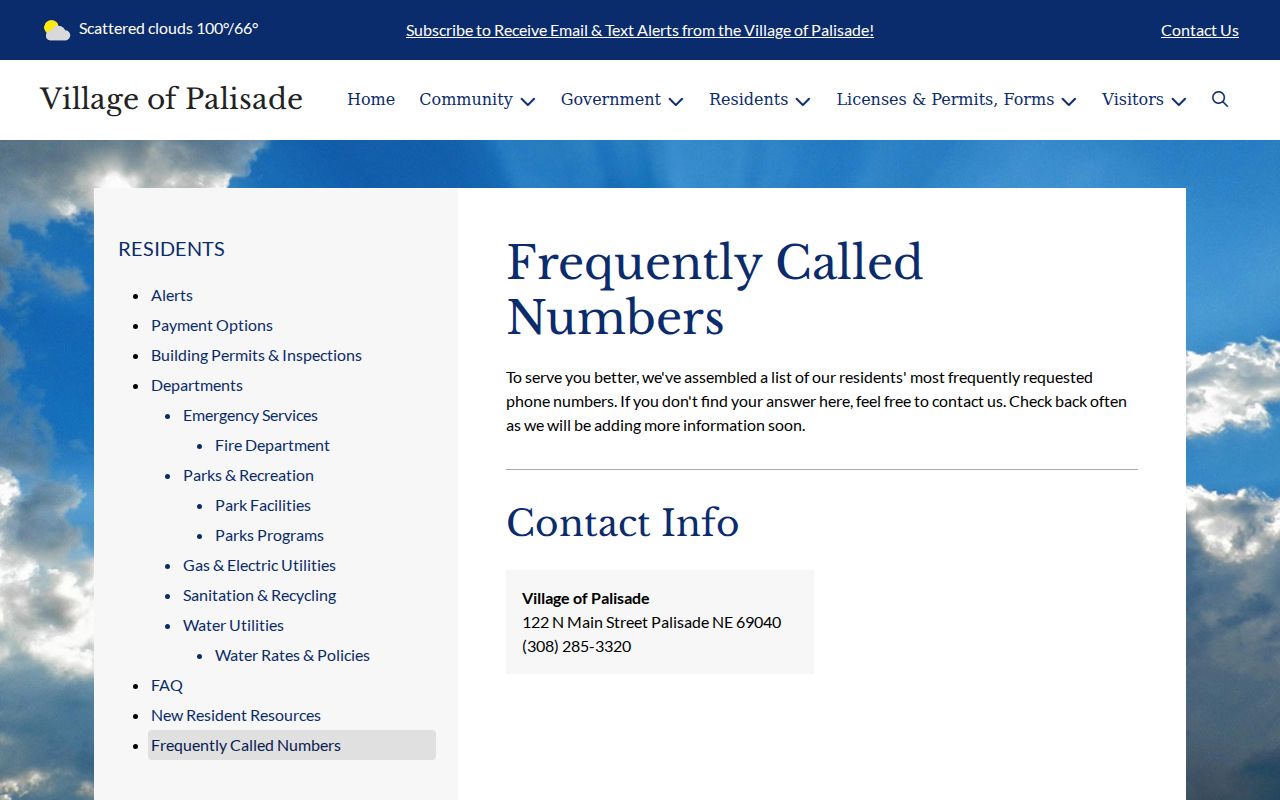 Palisade court records village office contact source