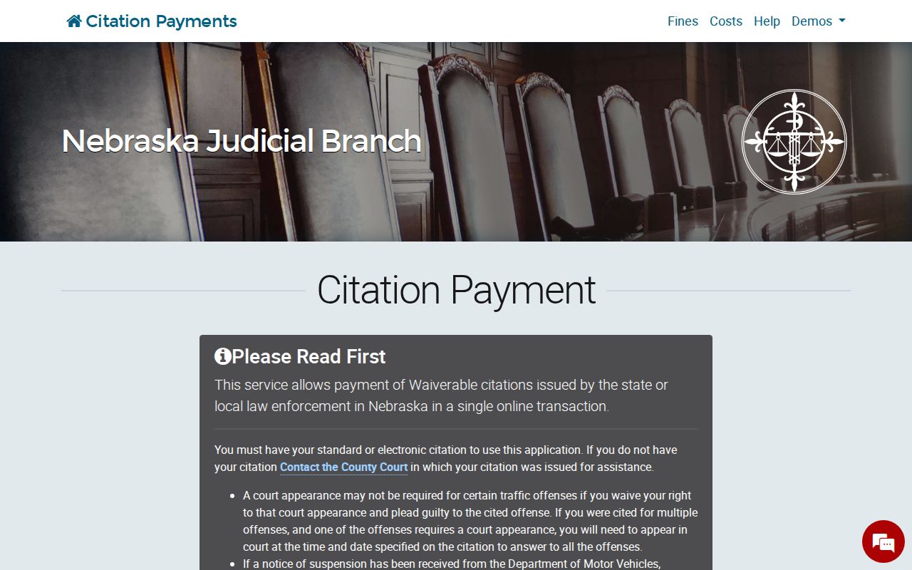 Hayes County traffic court records citation payment entry screen