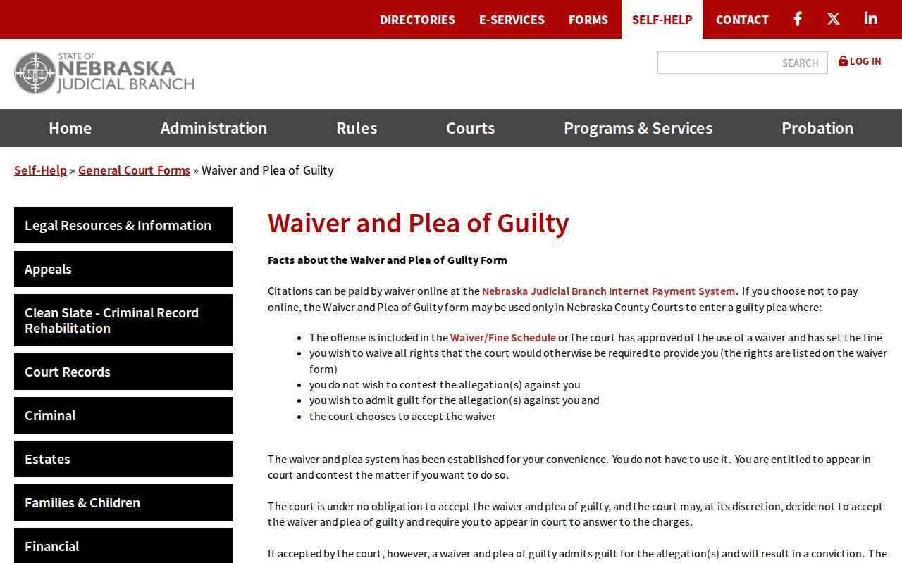 Hayes County traffic court records official waiver and plea information